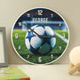 Personalised Football Wooden Childrens Clock, thumbnail 3 of 3