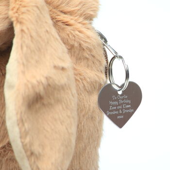 Personalised Brown Bunny Hot Water Bottle Gift Boxed, 6 of 10