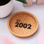 Personalised Birth Year Cork Coaster, thumbnail 1 of 2