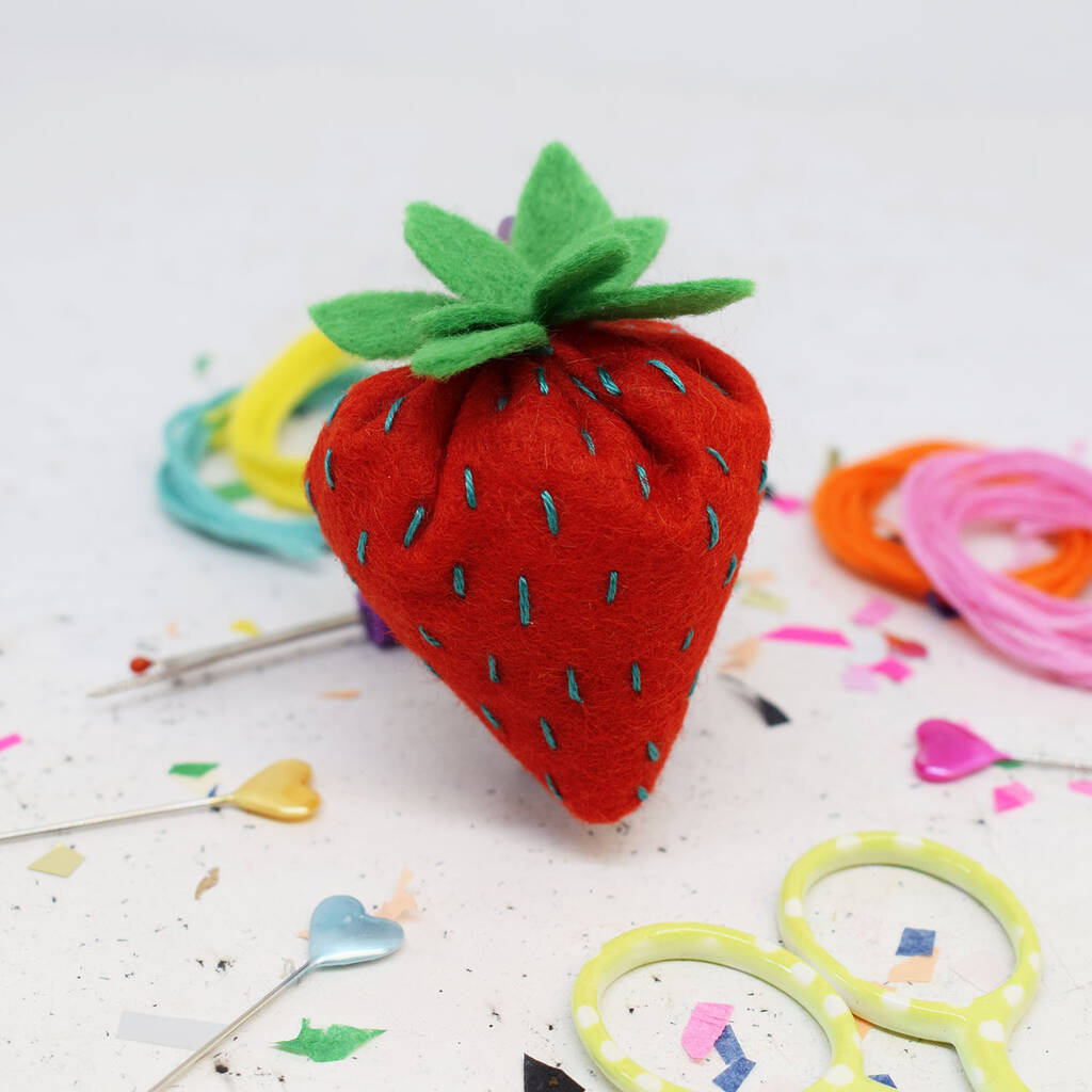 Juicy Strawberry Felt Sewing Kit By The Make Arcade
