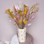 Pastel Yellow And Pink Dried Flower Arrangement, thumbnail 2 of 3