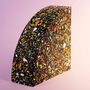Jungle Inspired Quarter Circle Terrazzo Bookend, thumbnail 2 of 5