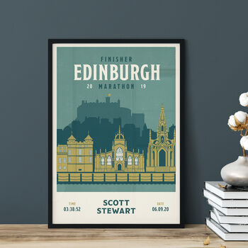 Personalised Edinburgh Marathon Print, Unframed, 2 of 4