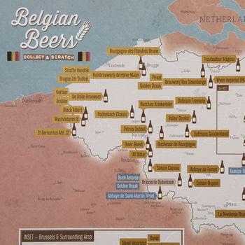 Personalised Scratch Off Belgium Beers Print, 5 of 7