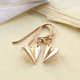 Sterling Silver Dangly Paper Airplane Earrings, thumbnail 5 of 6