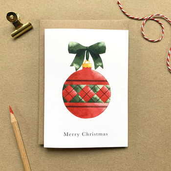 Christmas Bauble Greeting Card, 3 of 4