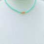 Beaded Choker Necklace Featuring A Small Carnelian Bead, thumbnail 1 of 3