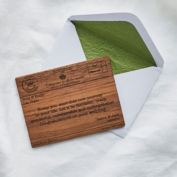 Personalised Wood Telegram, 4 of 4