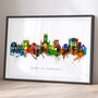Bury St Edmunds Skyline Cityscape Art Print, thumbnail 1 of 12