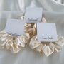 Ivory Bridesmaid Satin Scrunchie, thumbnail 2 of 2