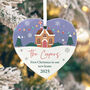 First Christmas New Home Ceramic Heart Hanging Decoration Bauble + Gift Box, thumbnail 7 of 7