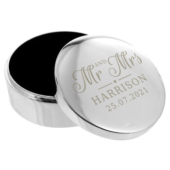 Personalised Mr And Mrs Wedding Ring Box, 3 of 4