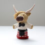 Hand Knitted Puppets In Scottish Outfits, thumbnail 4 of 9