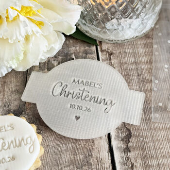 Personalised Heart Embosser For Christening Celebration, 7 of 8