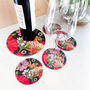 Summer Poppies Bottle Stand And Coaster Set, thumbnail 3 of 9