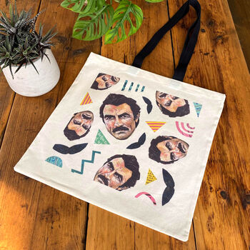 Tom Selleck Patterned Tote Bag, 3 of 6