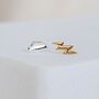 Tiny Sterling Silver Storm Cloud Stud Earrings, thumbnail 2 of 8