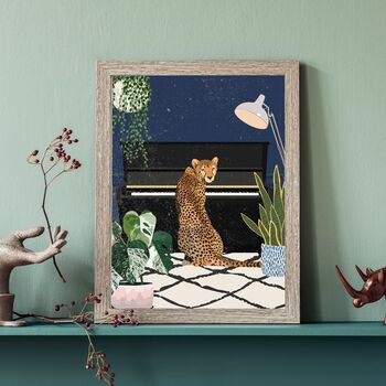 Cheetah Piano Wall Art Home Decor Music Print, 2 of 3