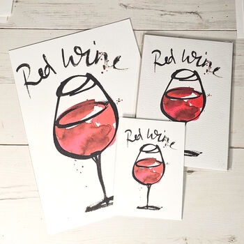 Red Wine Illustrated Wall Art, 4 of 10