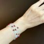 Red Cherry Beaded Bracelet, thumbnail 2 of 3