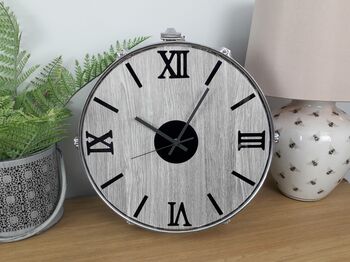 Large 15'' Chrome Real Drum Wall Clock, 5 of 7
