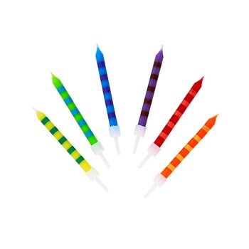 Birthday Stripe Colourful Cake Candles 24 Pack, 2 of 4