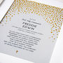 First Holy Communion Gift With Prayer In Gold, thumbnail 3 of 10