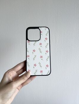Pink / Purple Flowers And Leaves Phone Case, 4 of 5