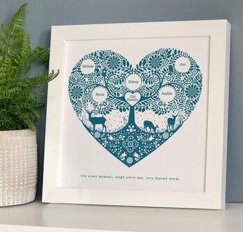 Personalised Woodland Family Tree Print, 2 of 8