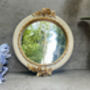 20cm Cream And Gold Decorative Wall Mirror – Floral Motif, thumbnail 7 of 12