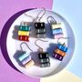 Book Stack Polymer Clay Rainbow Dangle Earrings, thumbnail 4 of 5