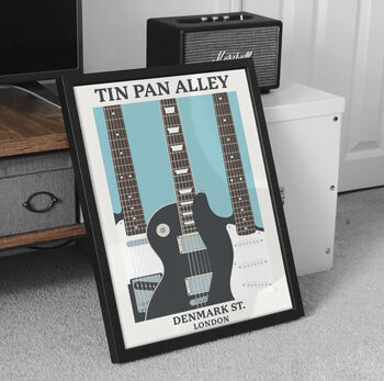 Tin Pan Alley Print | London Guitar Music Poster, 3 of 8
