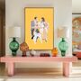 Custom Bridesmaids Best Friend Line Art Colour Portrait, thumbnail 4 of 9