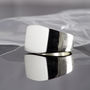 Men's Solid Silver Square Signet Ring, thumbnail 2 of 3