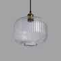 Reeded Glass Pendant Light A, thumbnail 2 of 5