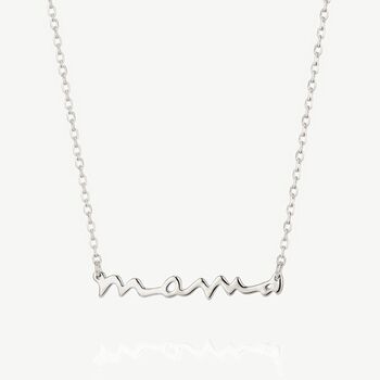 Women's Sterling Silver 'Mama' Necklace, New Mum Gift, 3 of 5