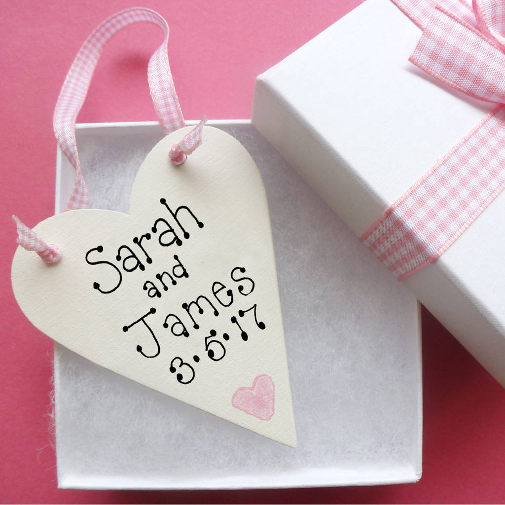 personalised wedding love token by country heart | notonthehighstreet.com