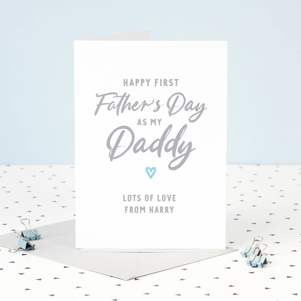 Personalised Script First Father's Day Card