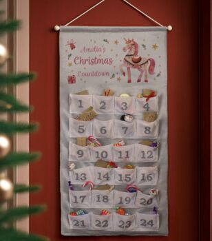 Personalised Unicorn Christmas Advent Calendar, 2 of 5