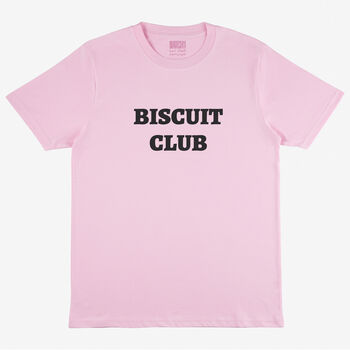 Biscuit Club Women’s Slogan T Shirt In Pastel Pink, 3 of 3