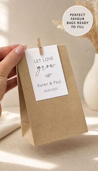 Wild Flower Wedding Favour Bags Eco Friendly Favours, 10 of 10