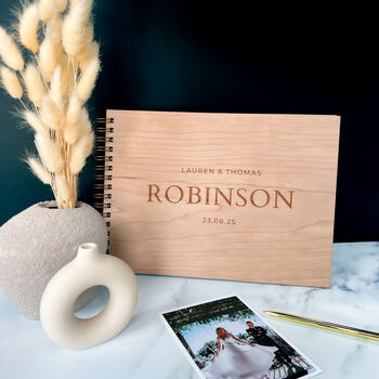 Personalised Surname Wedding Guest Book Alternative, 6 of 9