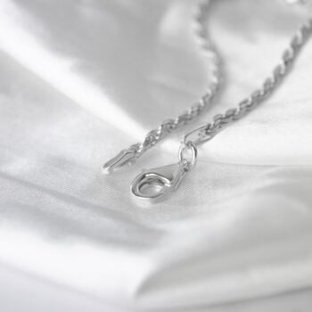 Sterling Silver Rope Chain Necklace, 5 of 7