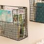 Set Of Three Wall Mounted Black Wire Storage Baskets, thumbnail 5 of 6