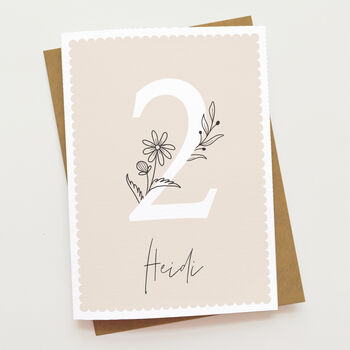 Floral Second Birthday Card, 3 of 7