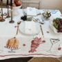 Lined Handprinted Tablecloth, thumbnail 1 of 2