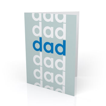 'Dad' Birthday Card Modern Typography, 3 of 3