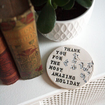 Personalised Ceramic Thank You Coaster, 3 of 4