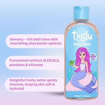 Kids Highly Natural Mermaid Sparkle Body Wash And Body Crème, 8 of 8