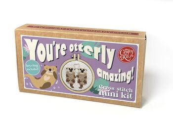 You're Otterly Amazing! Mini Matchbox Cross Stitch Kit, 2 of 3
